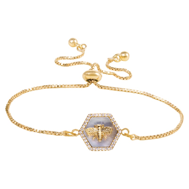 Amanda Blu Bee in Mother of Pearl Honeycomb Bracelet