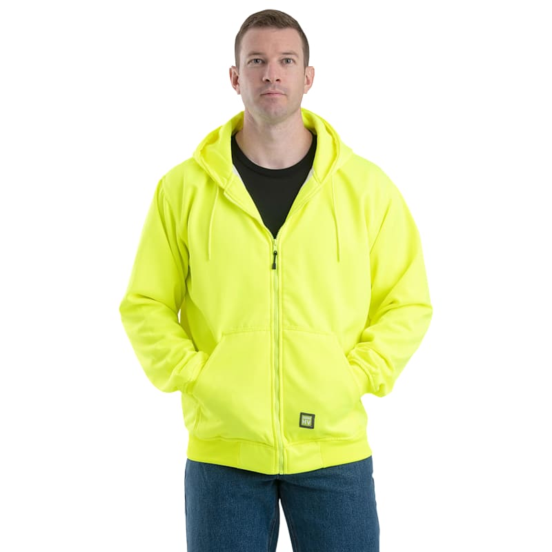 Berne Hi-Vis Thermal-Lined Long-Sleeve Hooded Sweatshirt for Men