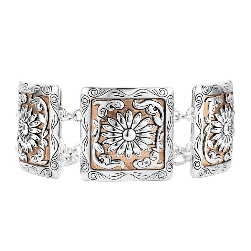 Montana Silversmiths Ranch House Floral Bracelet