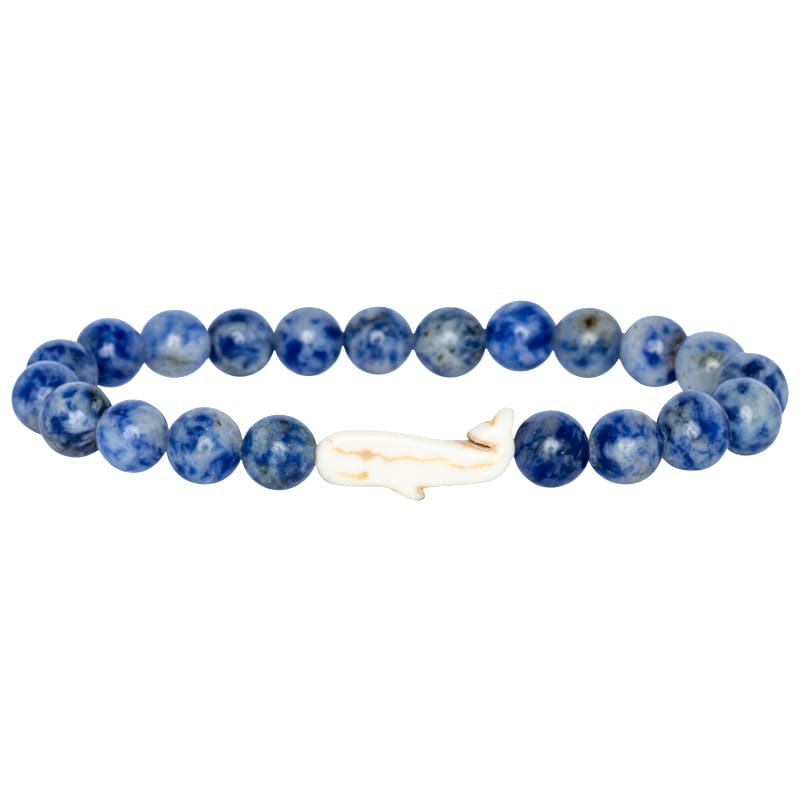 fahlo Wayfare Track-A Whale Coastal Blue Bracelet