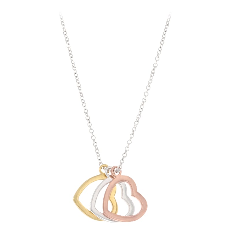Montana Silversmiths Trio Heart Shadow Charm Necklace