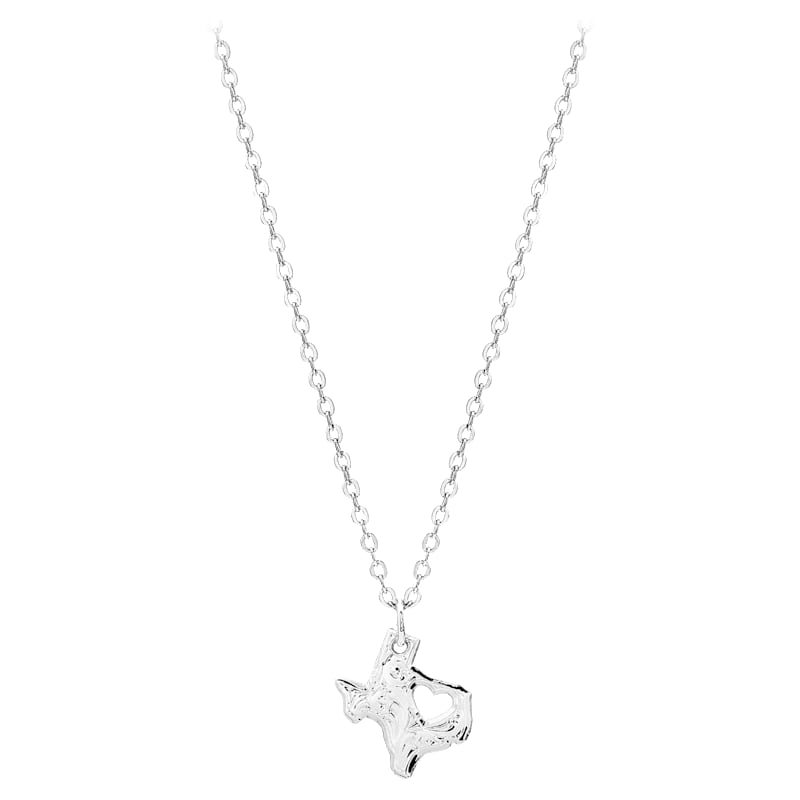 Montana Silversmiths I Heart Texas State Charm Necklace