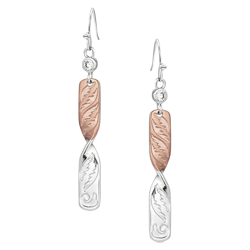 Montana Silversmiths Flatland Twister Dangle Earrings
