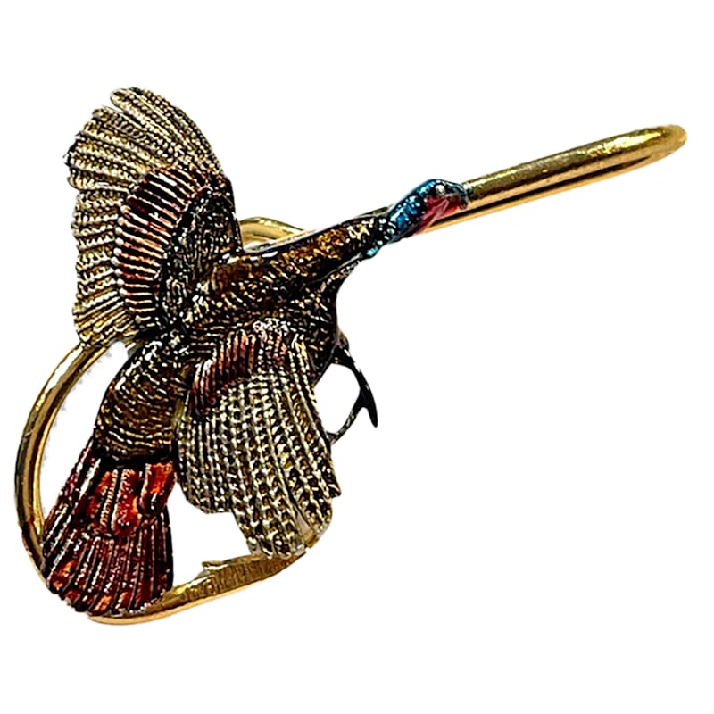 Hookits Turkey Fishing Hook Hat Pin Clip