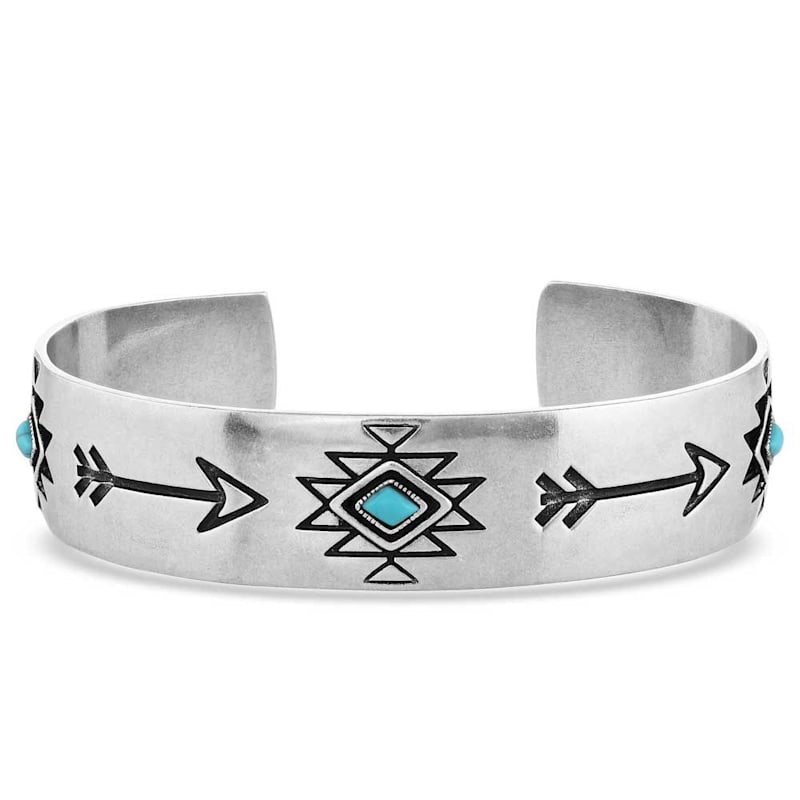 Montana Silversmiths Only Forward Turquoise Silver Cuff Bracelet
