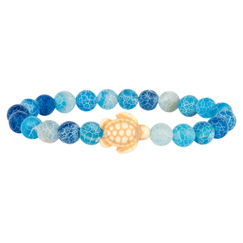 fahlo Journey Track-A-Turtle Aqua Blue Bracelet