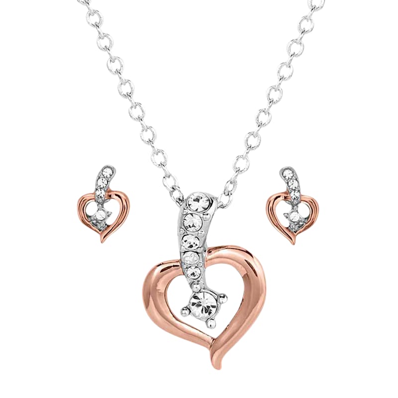 Montana Silversmiths Heart on the Line Jewelry Set