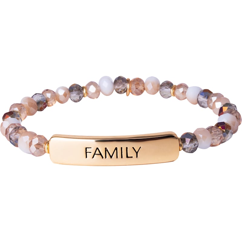 Amanda Blu Blu Sky Family Glass Bead Stretch Bracelet