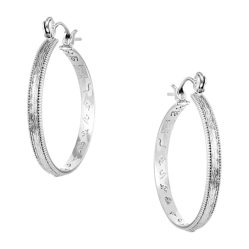 Montana Silversmiths Rustic Serenity Hoop Earrings