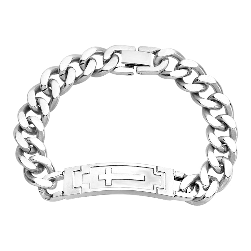 Montana Silversmiths Devoted Faith Cross Cuban Link Bracelet