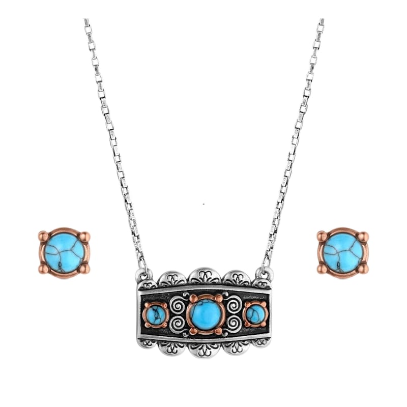 Montana Silversmiths Turquoise Peaks Jewelry Set