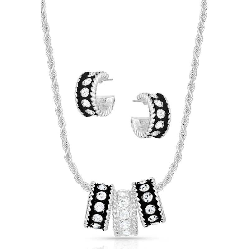 Montana Silversmiths Crystal Shine Necklace and Earrings Set