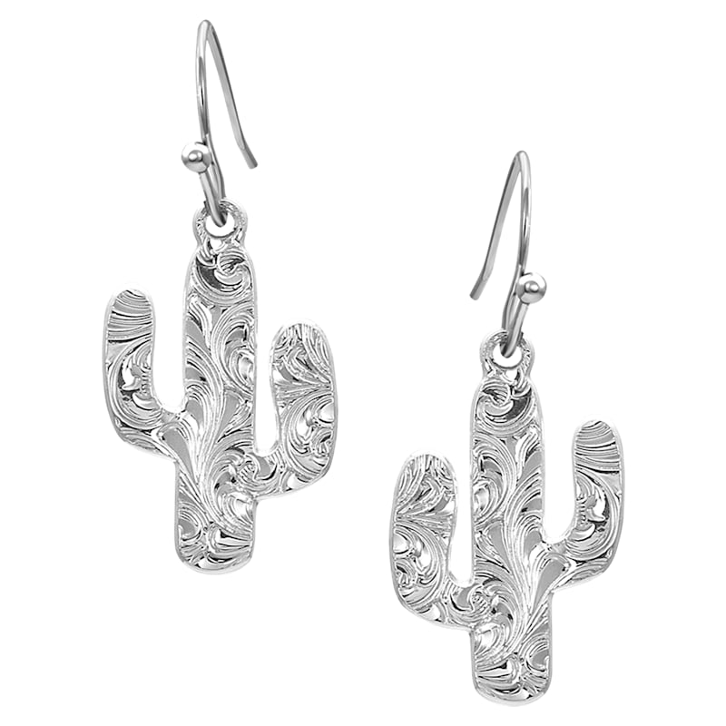 Montana Silversmiths Desert Full Moon Cactus Earrings