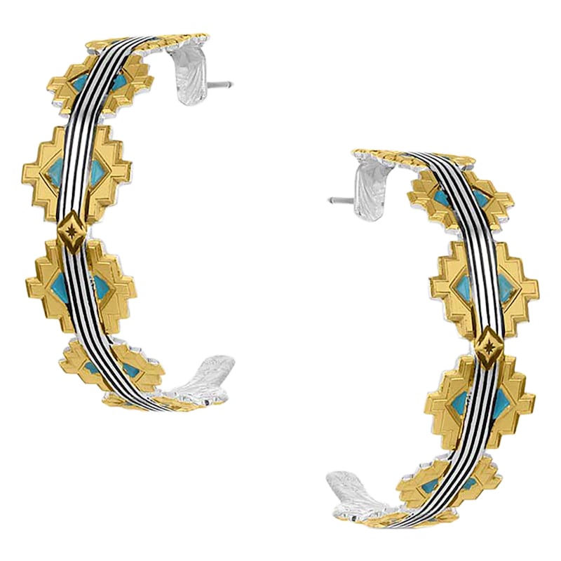 Montana Silversmiths Painted Sky Hoop Earrings