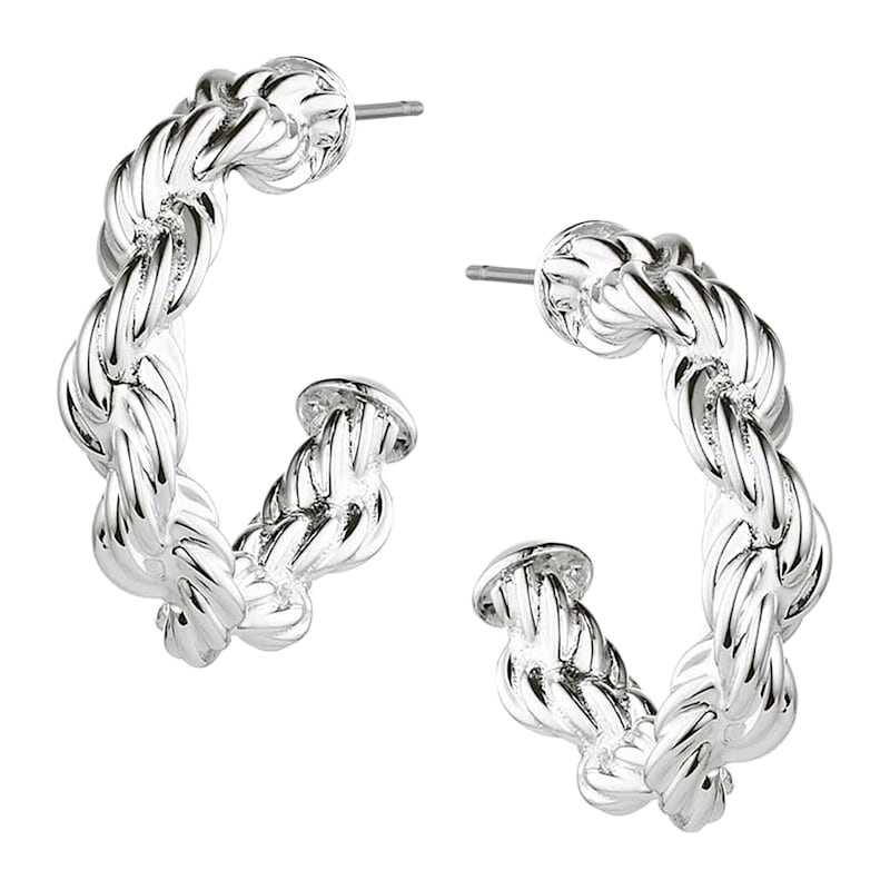 Montana Silversmiths Plaited Rope Hoop Earrings
