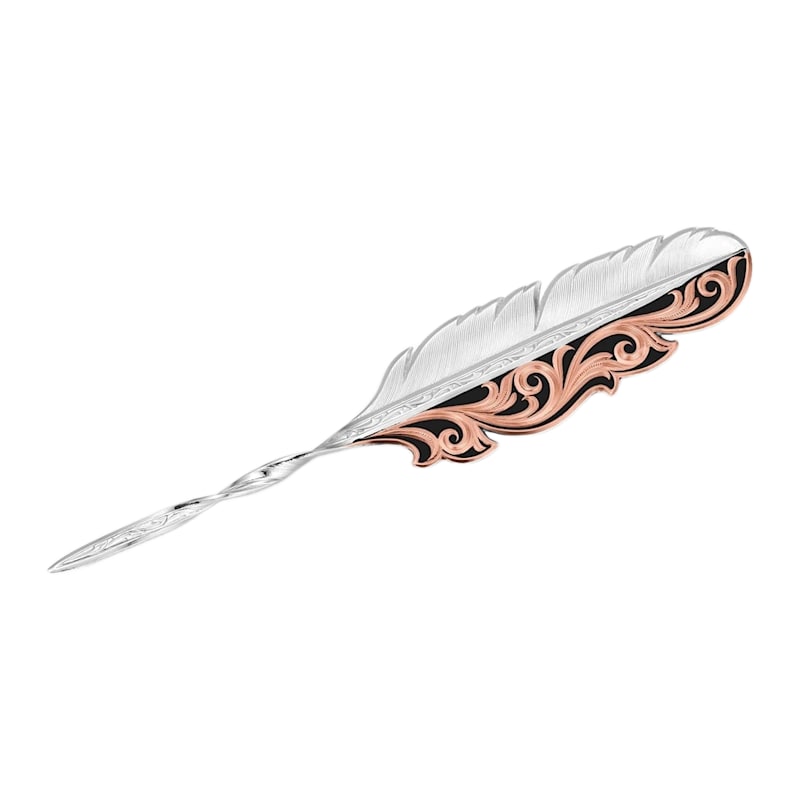 Montana Silversmiths Alpine Night Feather Hat Pick