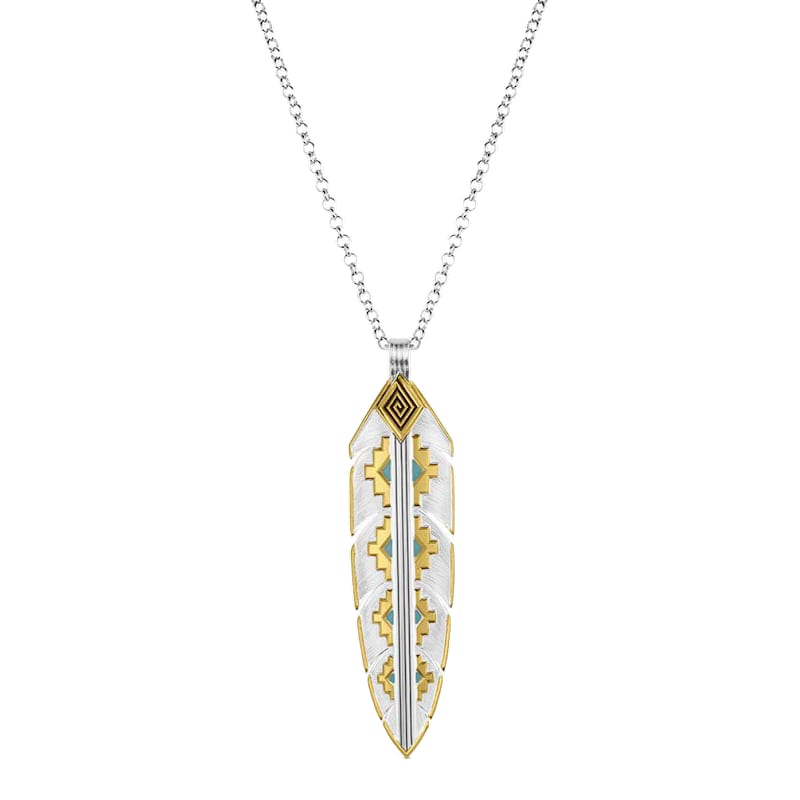 Montana Silversmiths Painted Sky Feather Necklace