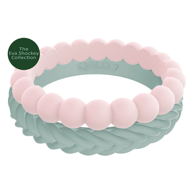 QALO Taking Aim Stackable Silicone Ring Set for Ladies