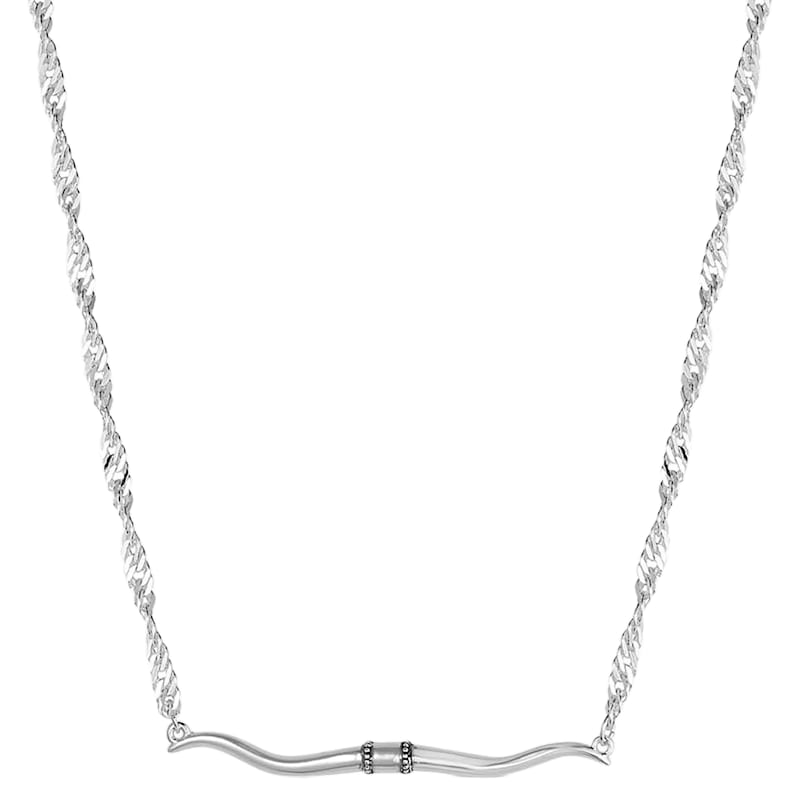 Montana Silversmiths Western Silhouette Longhorn Bar Necklace