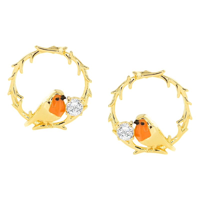 Amanda Blu Bird Wreath Earrings