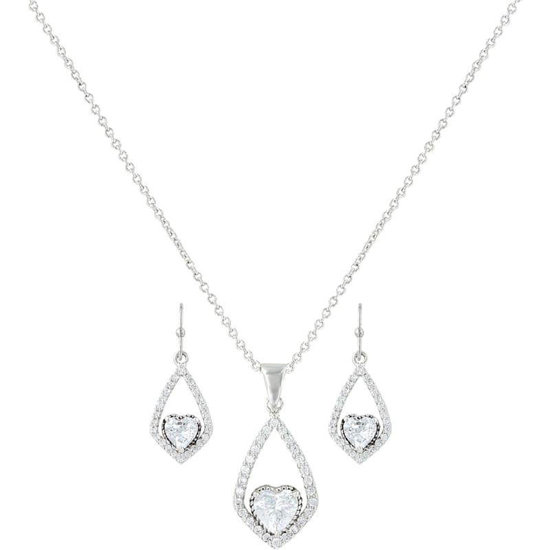 Montana Silversmiths Hearts on a Swing Jewelry Set