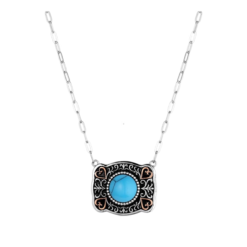 Montana Silversmiths Baby Blue Turquoise Buckle Necklace