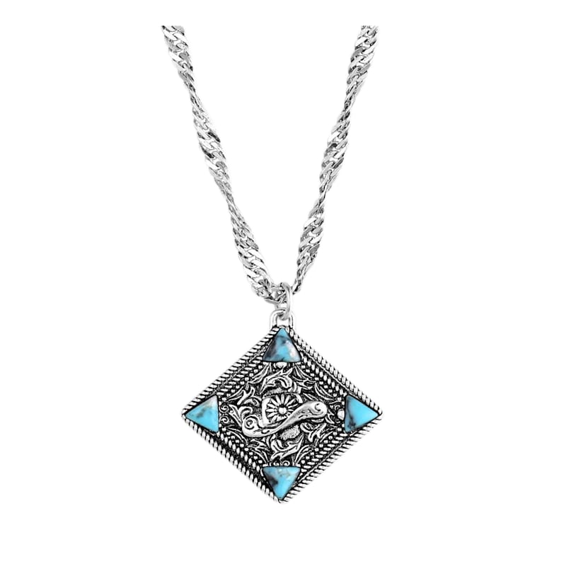 Montana Silversmiths Bluebell Charm Turquoise Necklace