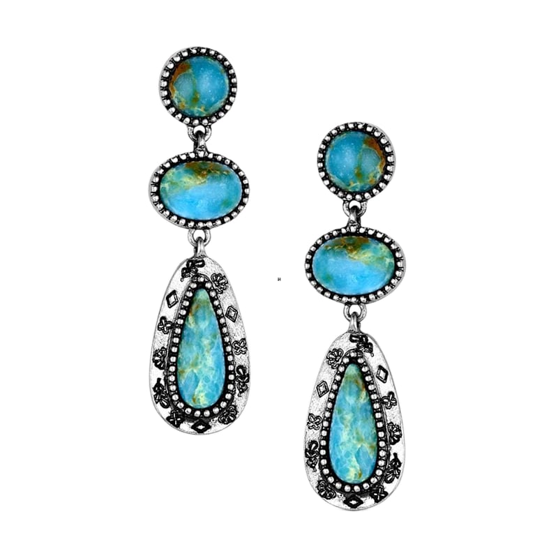 Montana Silversmiths Bold Horizon Turquoise Earrings