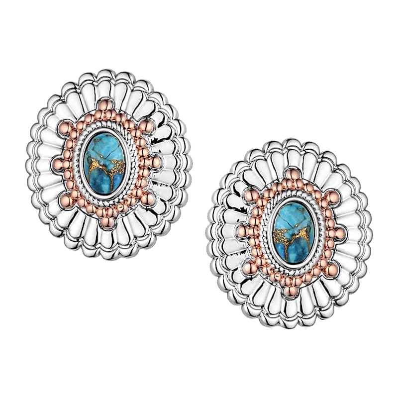 Montana Silversmiths Turquoise Sunburst Earrings