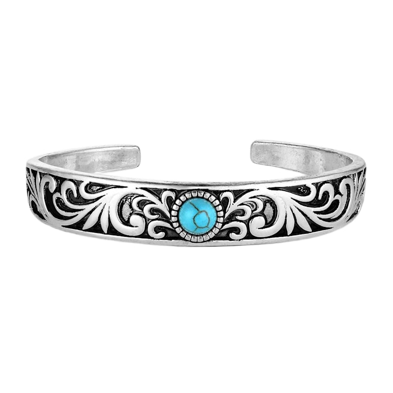Montana Silversmiths Whispering Peaks Turquoise Cuff Bracelet