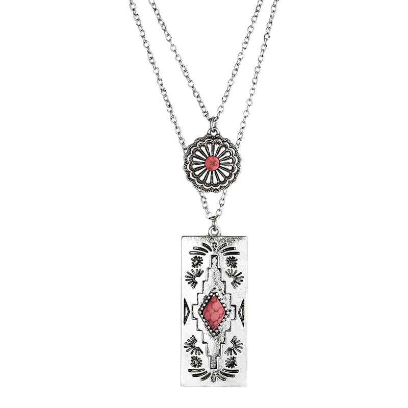 Montana Silversmiths Bar B Pink Necklace