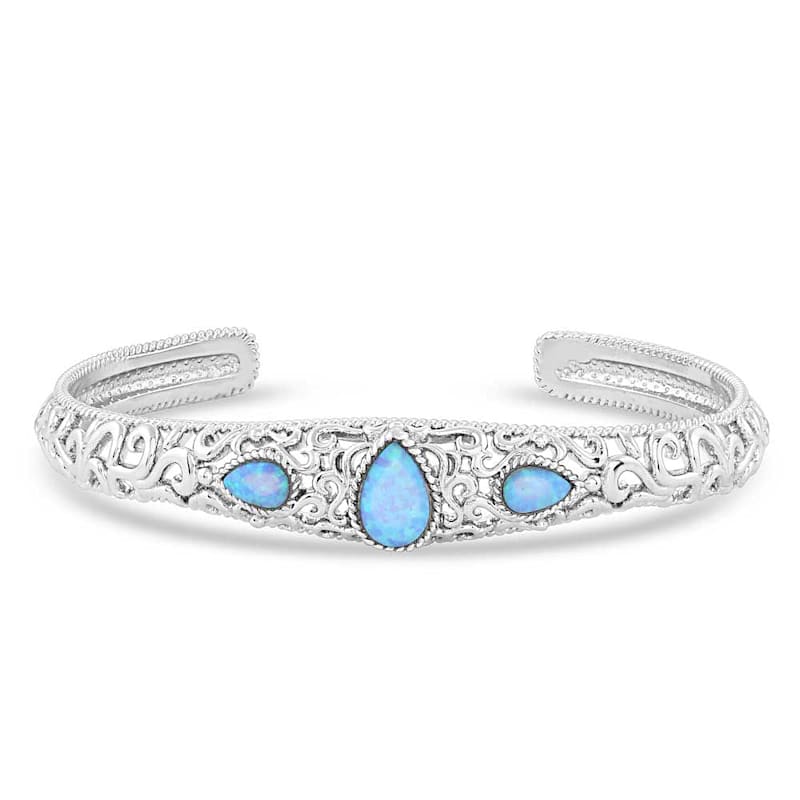 Montana Silversmiths Crystal Pools Silver Cuff Bracelet