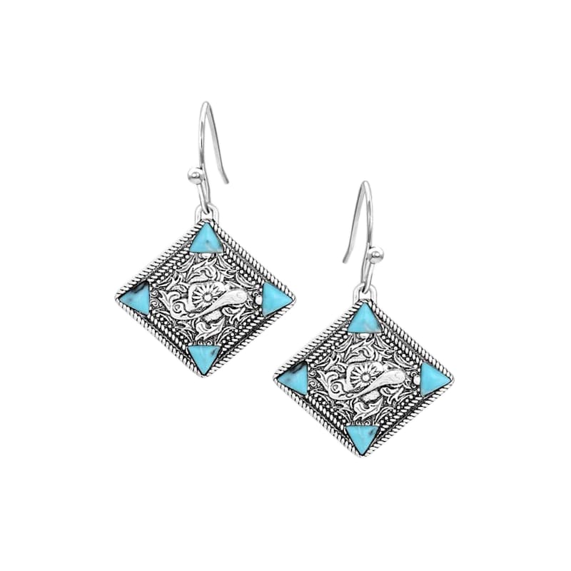 Montana Silversmiths Bluebell Charm Turquoise Earrings