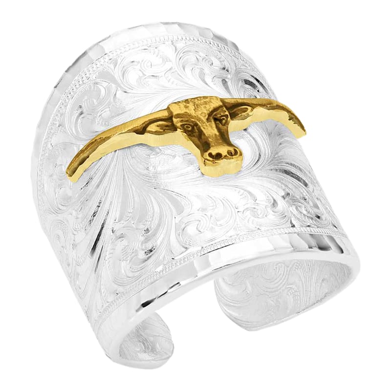 Montana Silversmiths Out West Longhorn Ring
