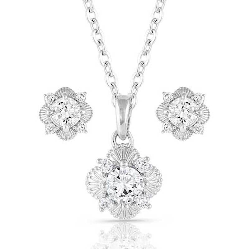 Montana Silversmiths Makin' Memories Crystal Necklace and Earrings Jewelry Set