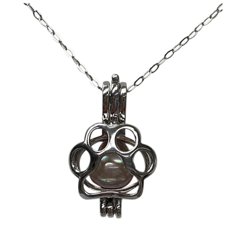 Wish Pearl Paw Sterling Silver Necklace Gift Set