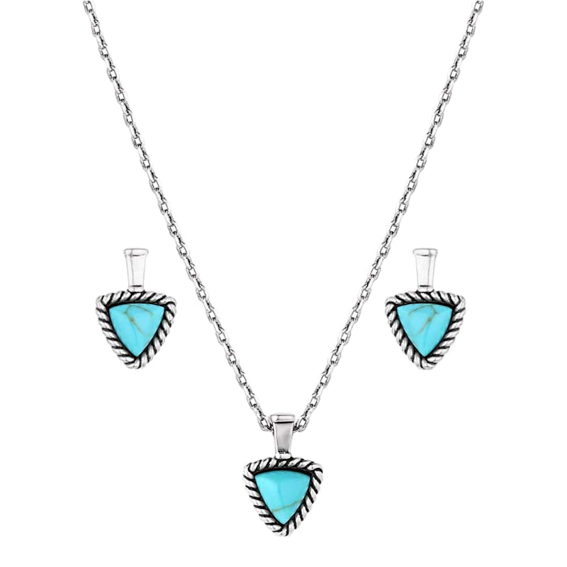 Montana Silversmiths Braided Journey Turquoise Jewelry Set