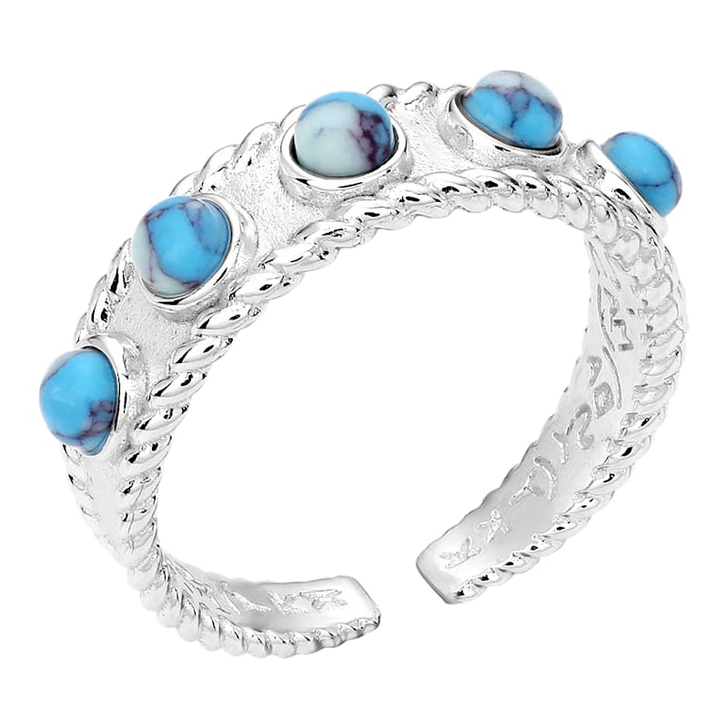 Montana Silversmiths Pebbled Turquoise Wrap Ring