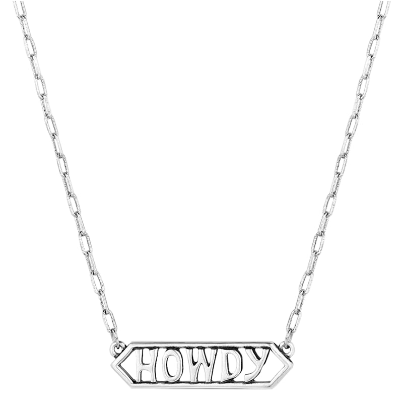 Montana Silversmiths Howdy Bar Necklace