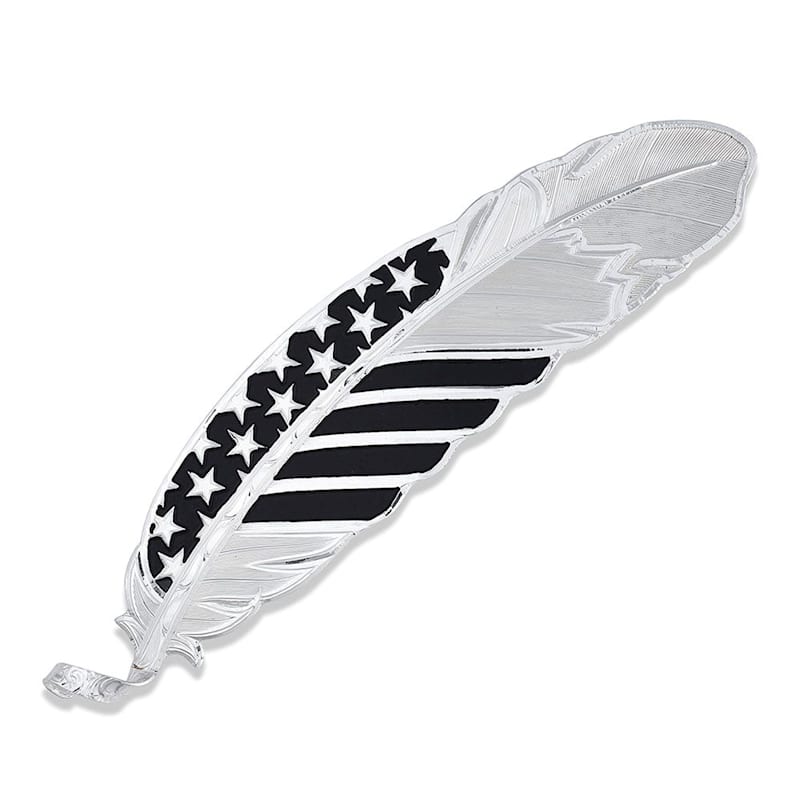 Montana Silversmiths Black Tie Affair Flag Hat Feather