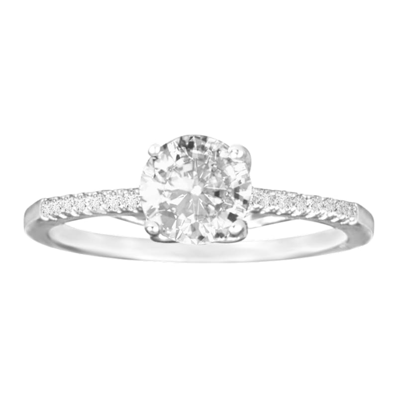 Amanda Blu Clear Cubic Zirconia Solitaire Silver Ring