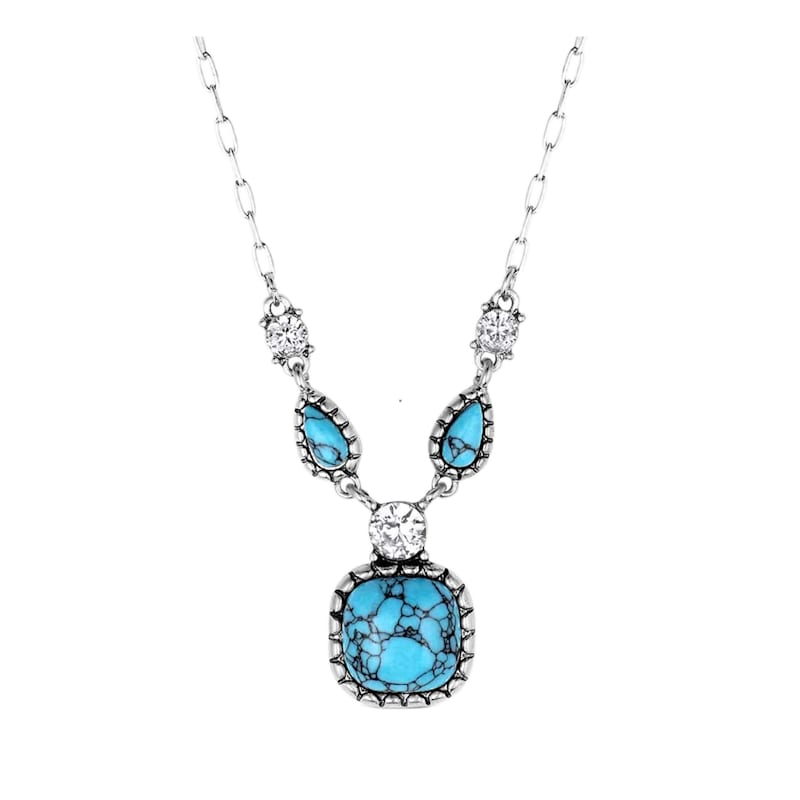 Montana Silversmiths Snowfall Ridge Turquoise Necklace