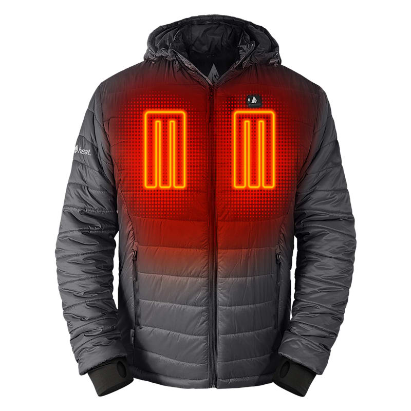 ActionHeat 5V Battery-Heated Insulated Puffer Jacket with Hood for Men