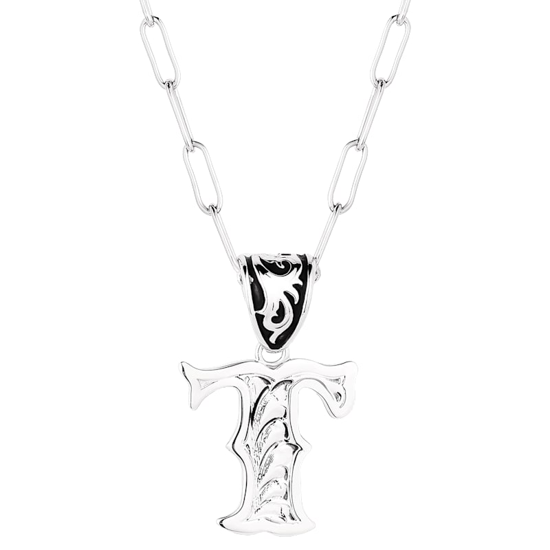 Montana Silversmiths Western "T" Initial Necklace