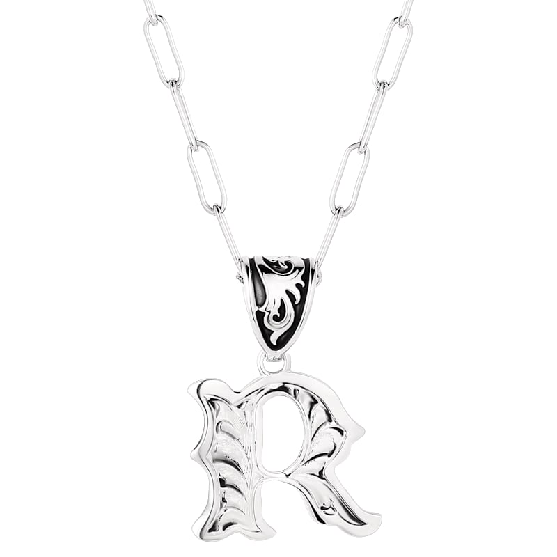 Montana Silversmiths Western "R" Initial Necklace