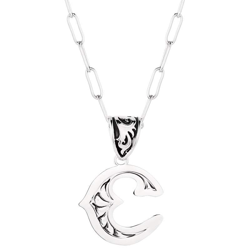 Montana Silversmiths Western "C" Initial Necklace