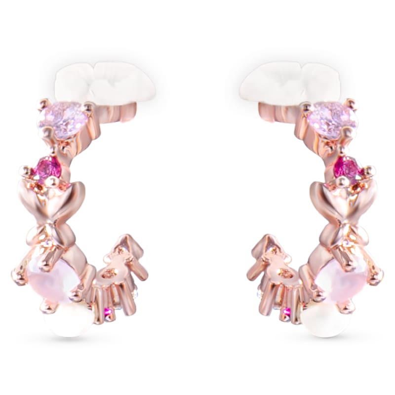 Amanda Blu Rose Gold Flower Hoop Earrings