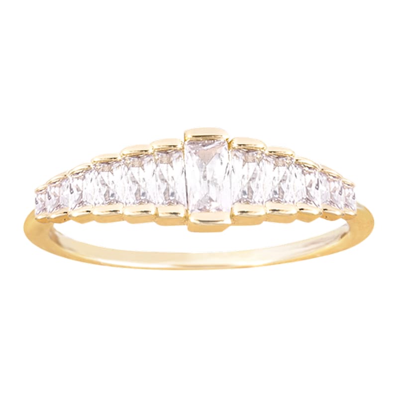 Amanda Blu Beveled Cubic Zirconia Gold Ring