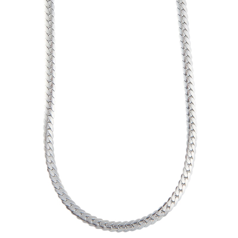 Howard's Narelle Waterproof Herringbone Silver Chain Necklace