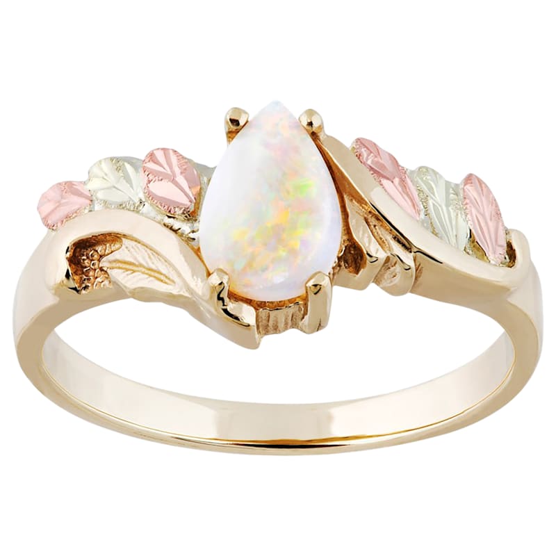 Black Hills Gold Tear Drop Oval Ring for Ladies